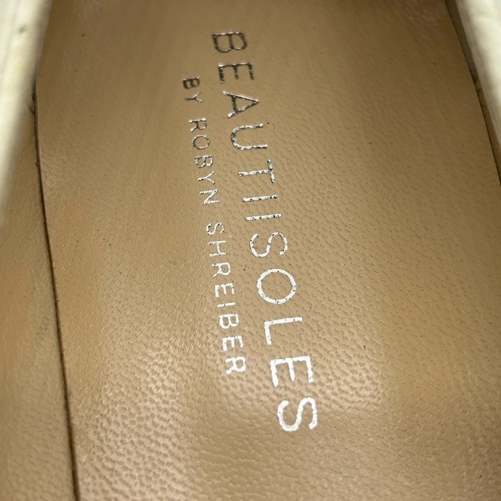 Beautiisoles by Robyn Shreiber Freddie Loafers Size 12 Off White Leather NWB